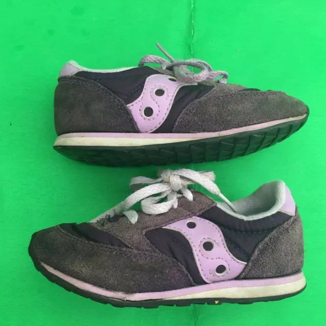 SAUCONY JAZZ LOW PRO baby's fashion purple leather walki...