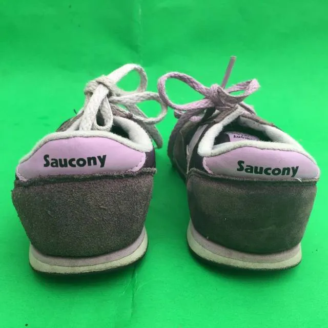 SAUCONY JAZZ LOW PRO baby's fashion purple leather walki...