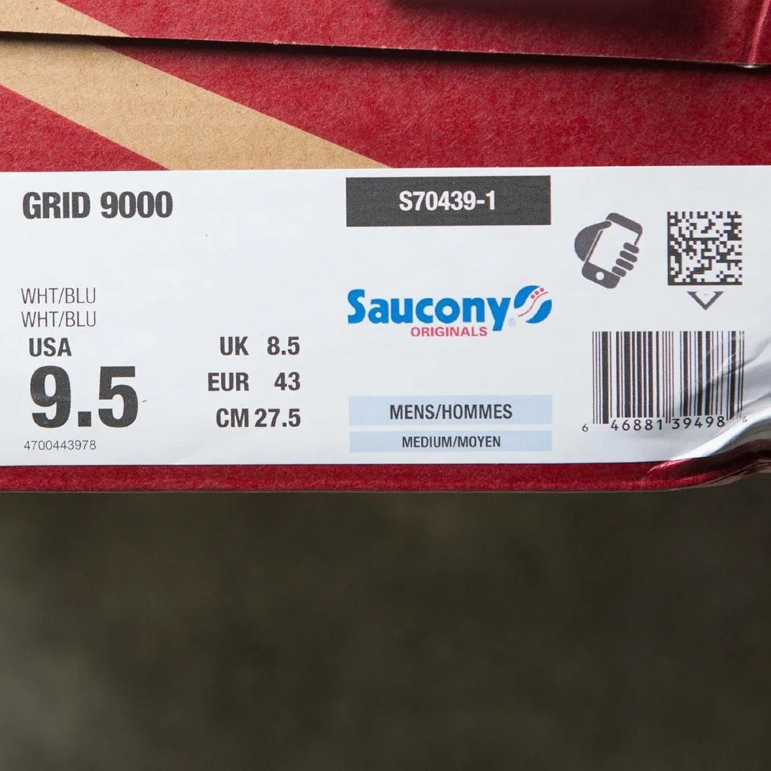 Saucony Men Grid 9000 (white / blue)