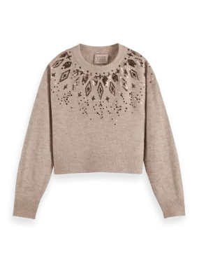 Scotch & Soda Relaxed Fit Wool Blend Pullover Melange