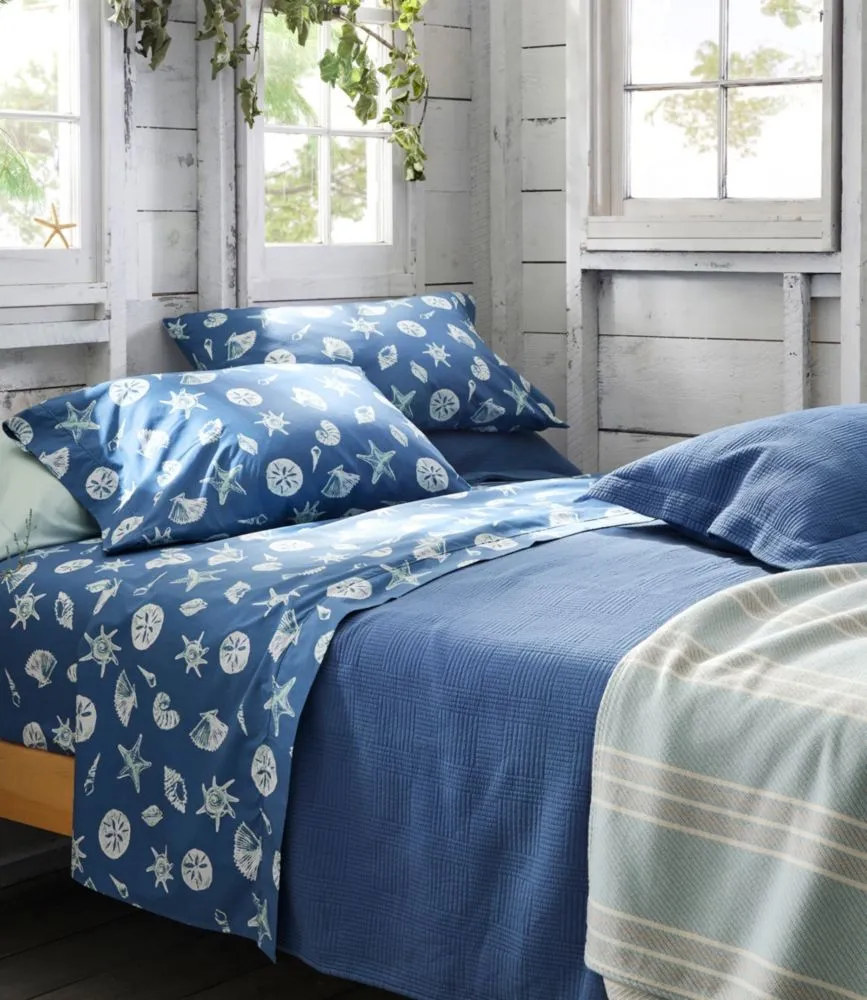 Seashell Percale Sheet Collection