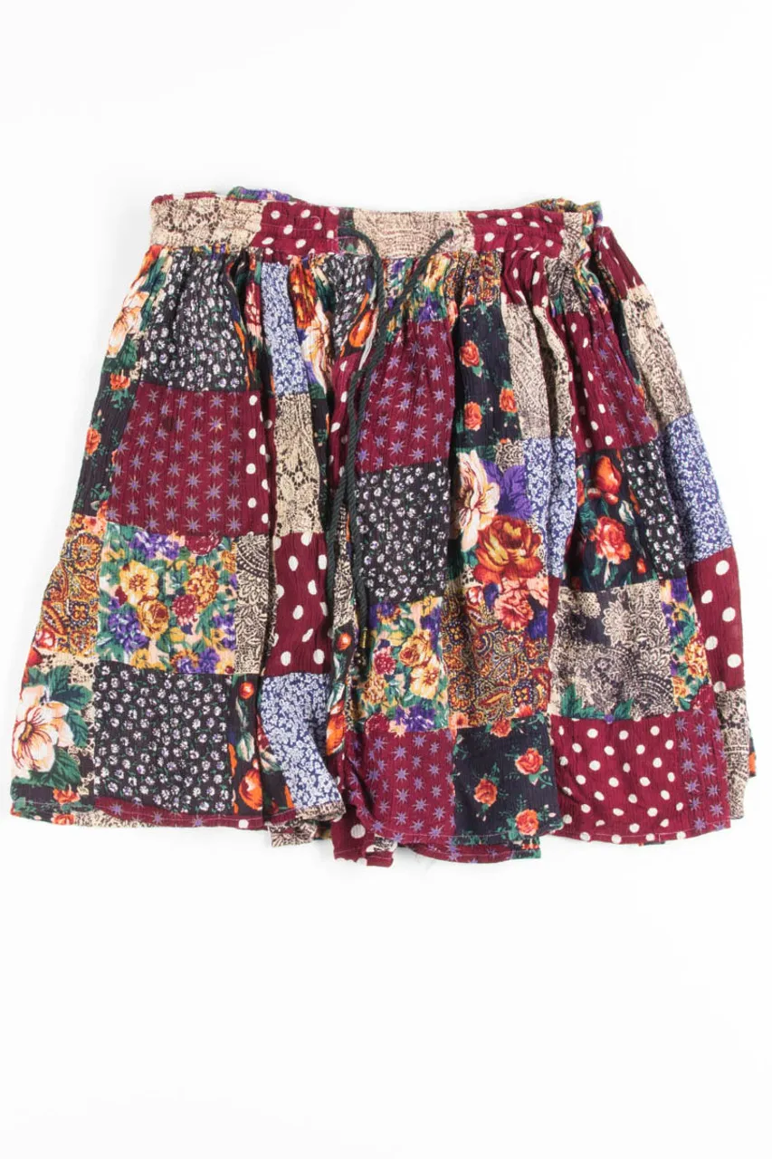 Short Patchwork Hippie Skirt