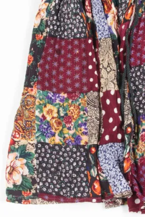 Short Patchwork Hippie Skirt