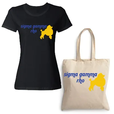 Sigma Gamma Rho Mascot Printed Tee and Tote - CAD