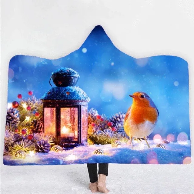 Snuggly Blanket - Christmas Robin