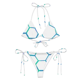 Sqdltd SU23 Ball recycled string bikini Icewater