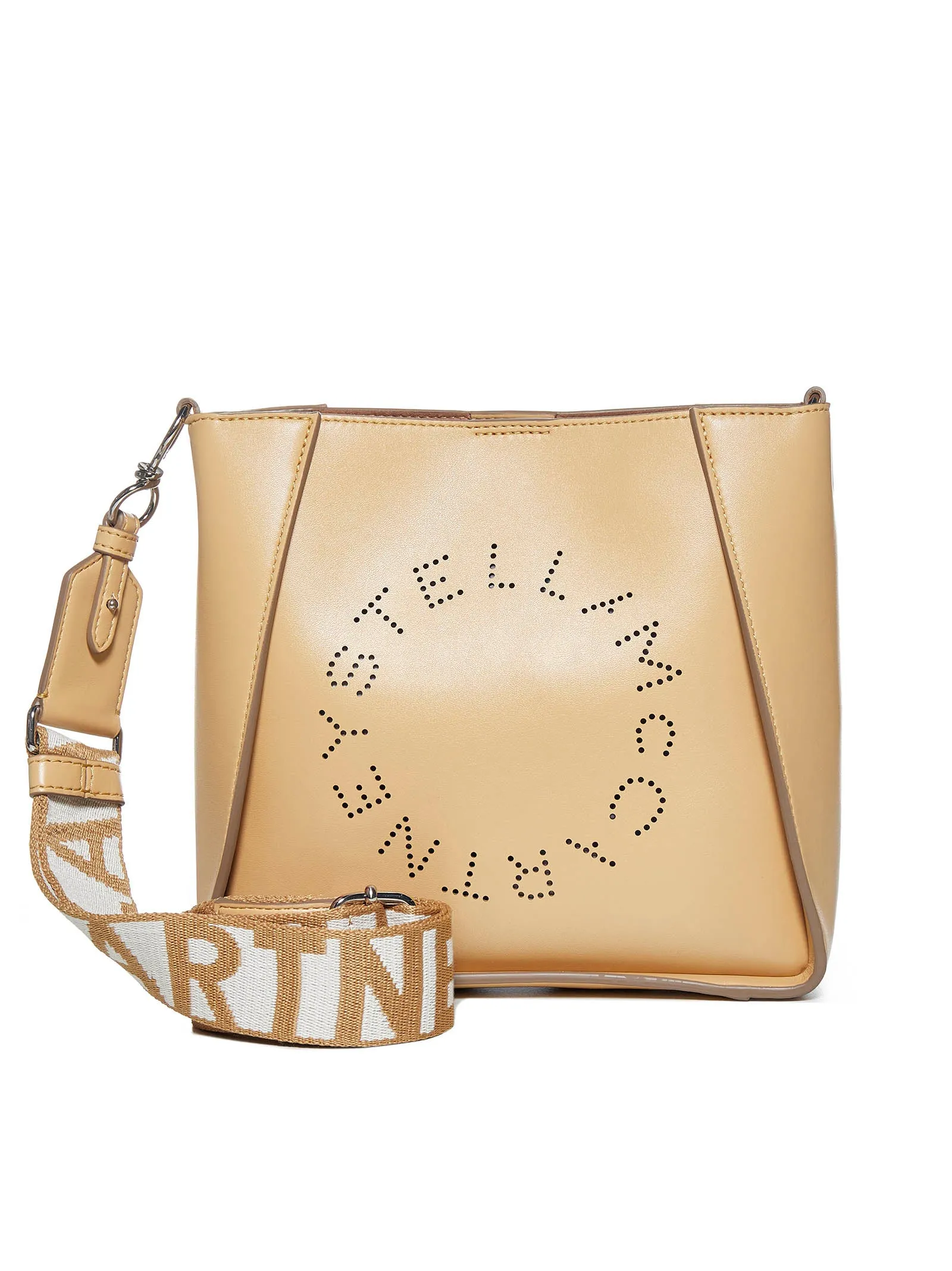 Stella McCartney Logo Perforated Shoulder Bag