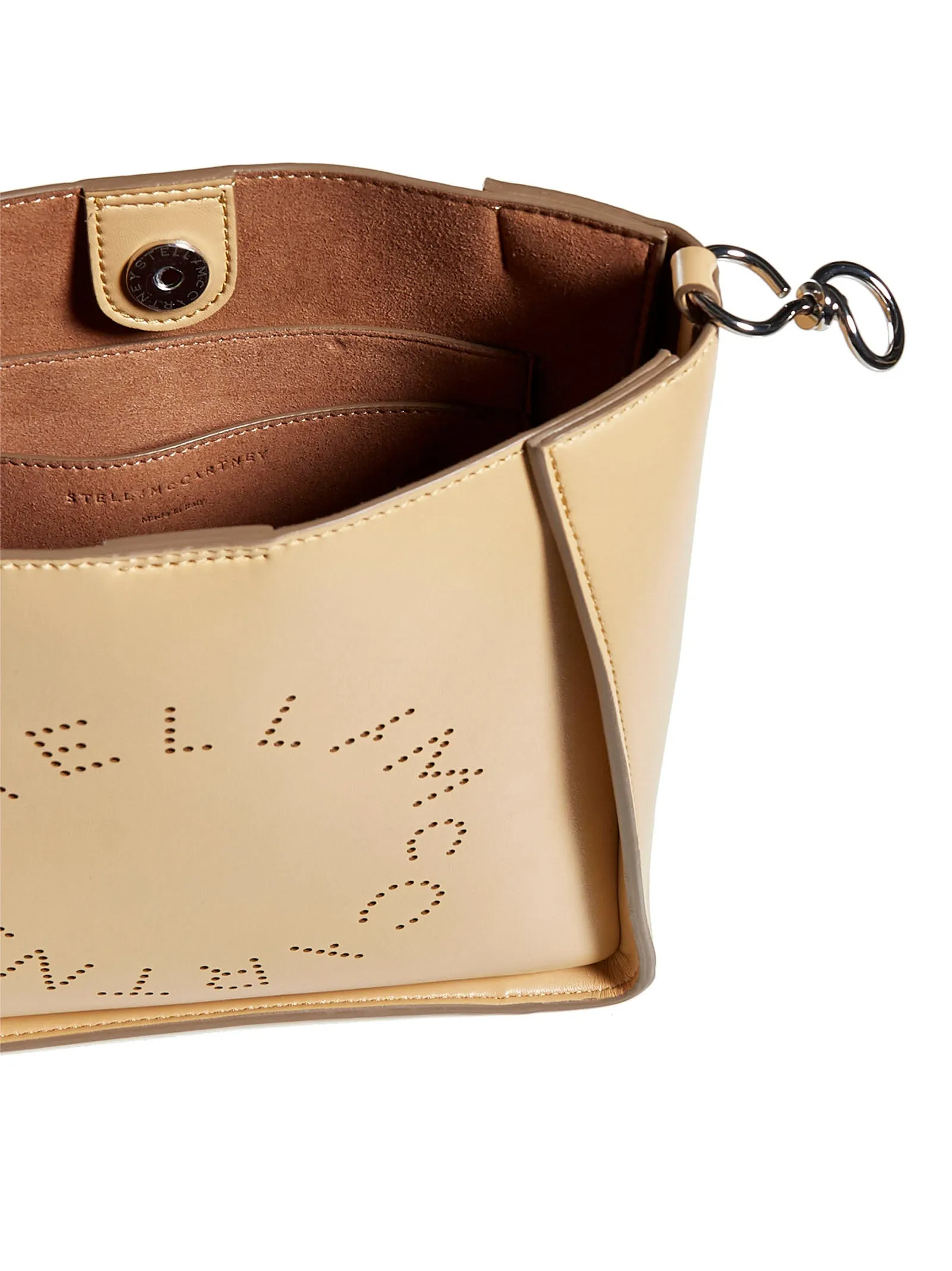 Stella McCartney Logo Perforated Shoulder Bag