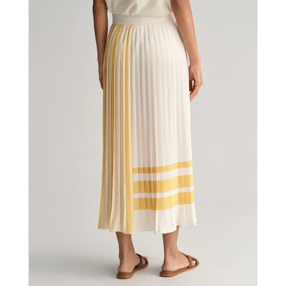 Striped Pleated Skirt