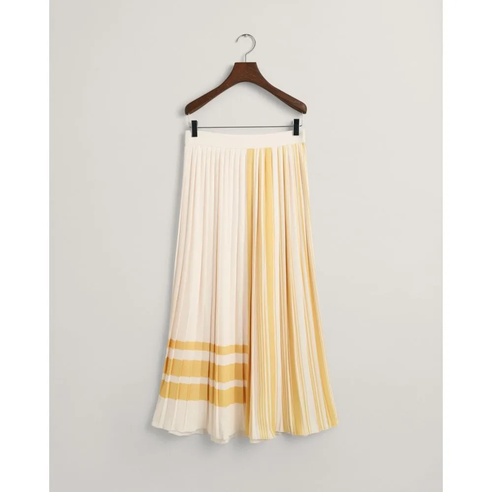 Striped Pleated Skirt