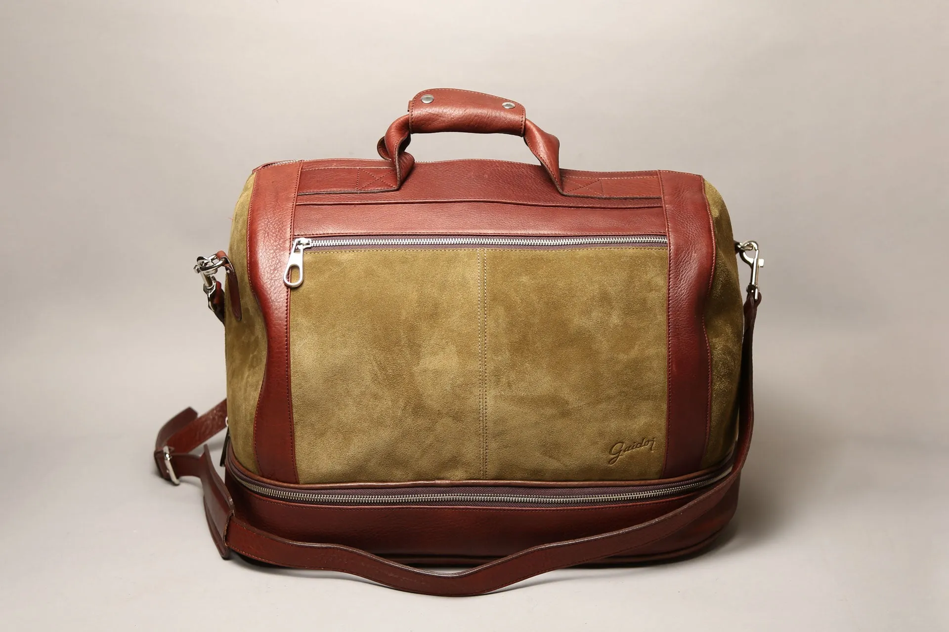 Suit Travel Bag Olive Suede