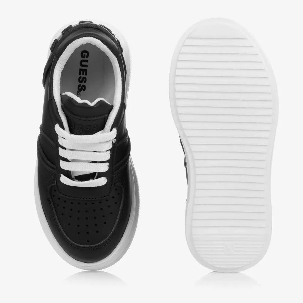 Teen Black Logo Trainers