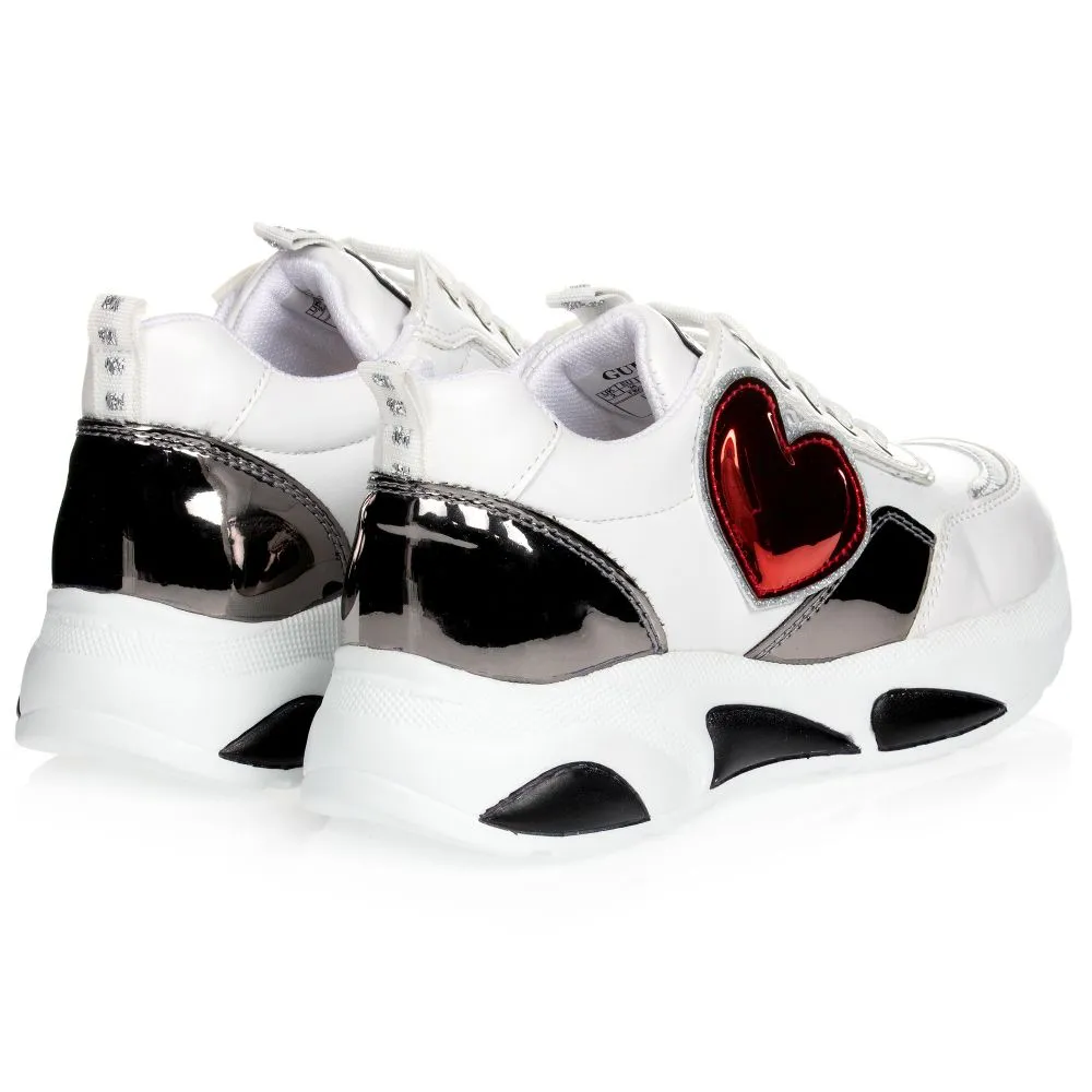 Teen White Logo Trainers