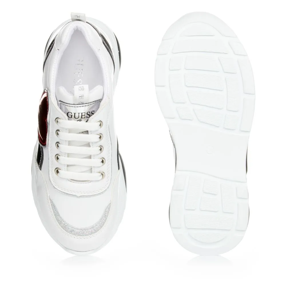 Teen White Logo Trainers