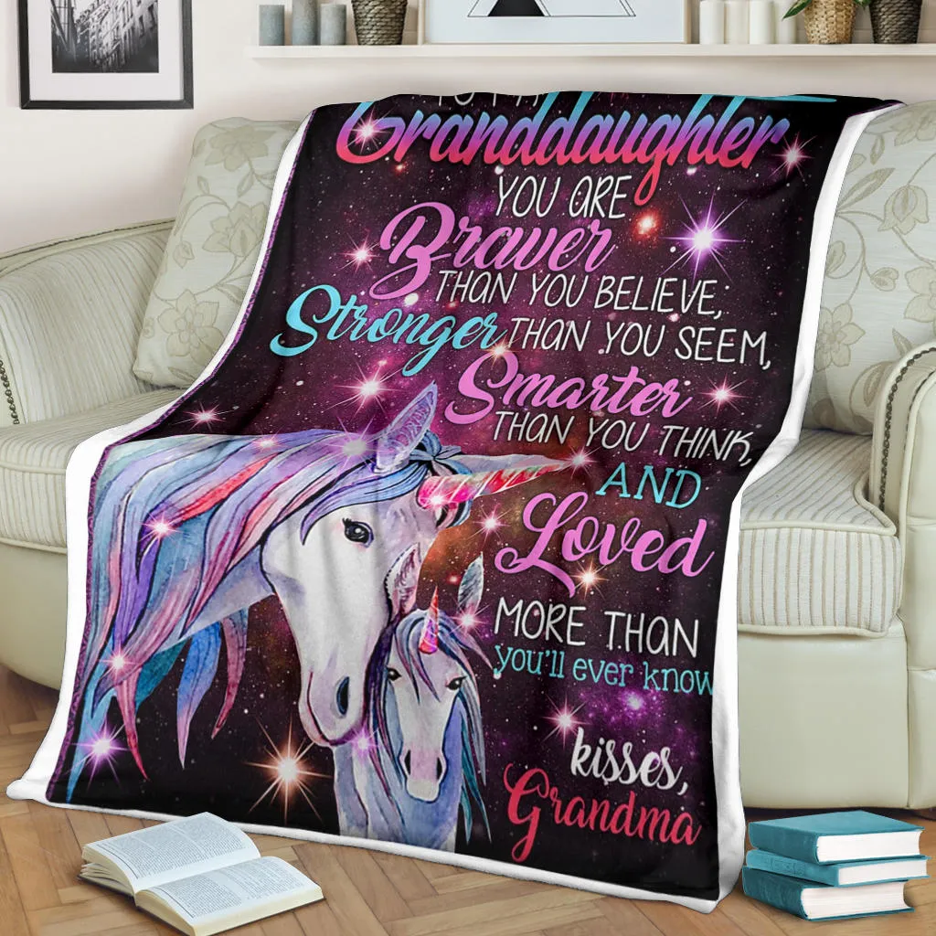 To My Granddaughter Premium Blanket