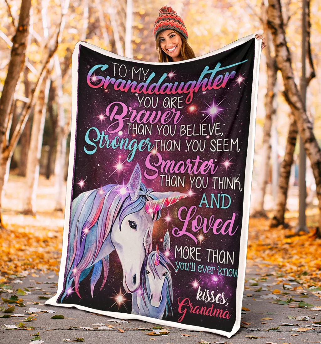 To My Granddaughter Premium Blanket