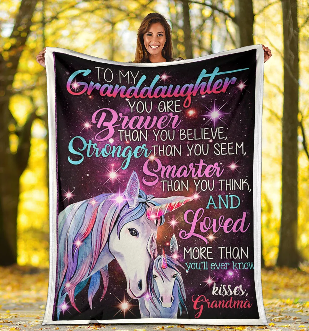 To My Granddaughter Premium Blanket