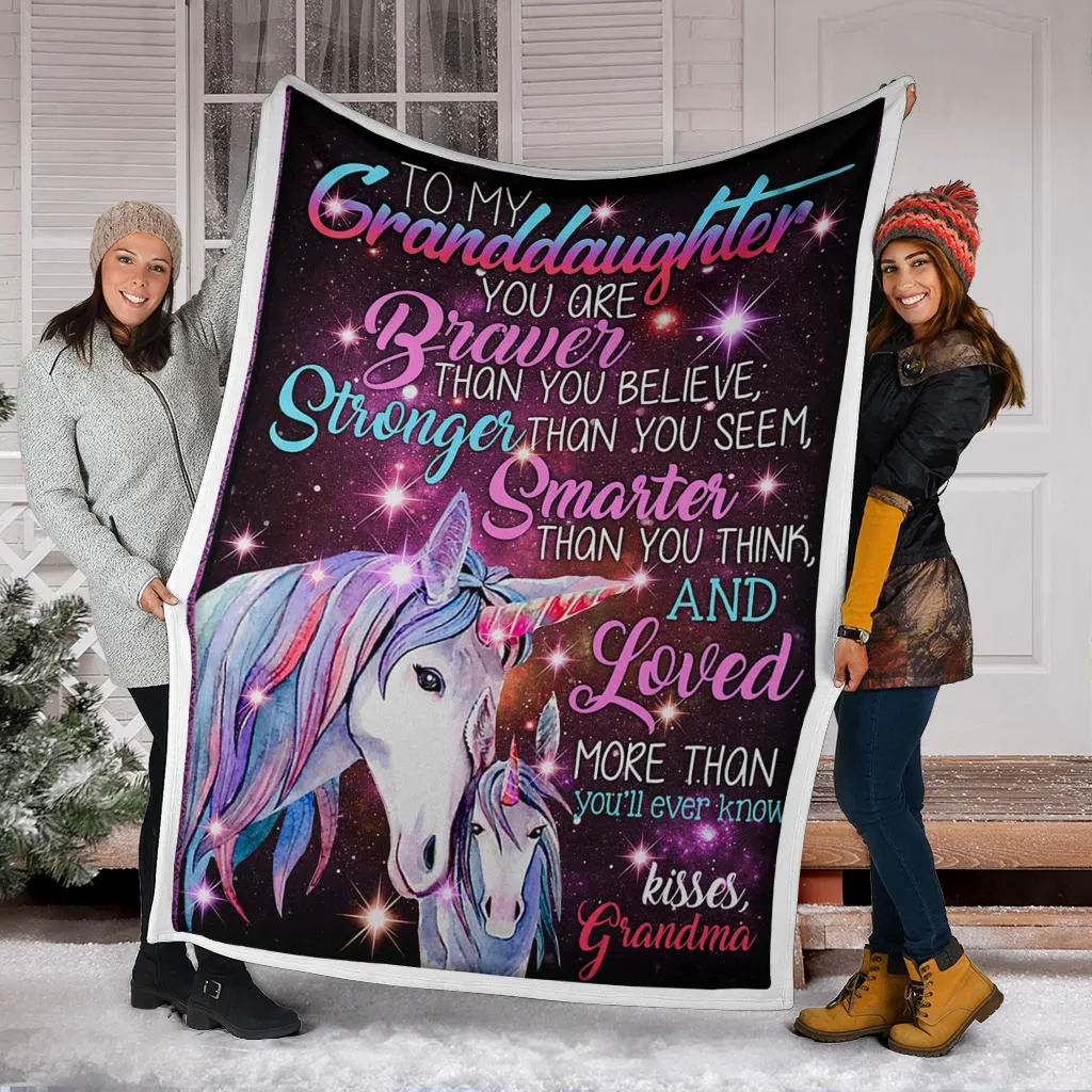 To My Granddaughter Premium Blanket