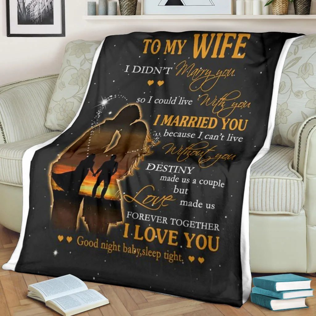 To My Wife Premium Blanket