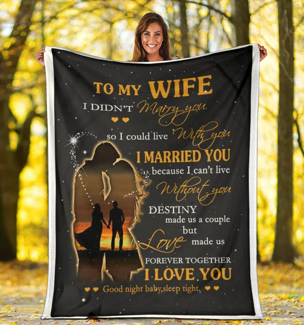 To My Wife Premium Blanket