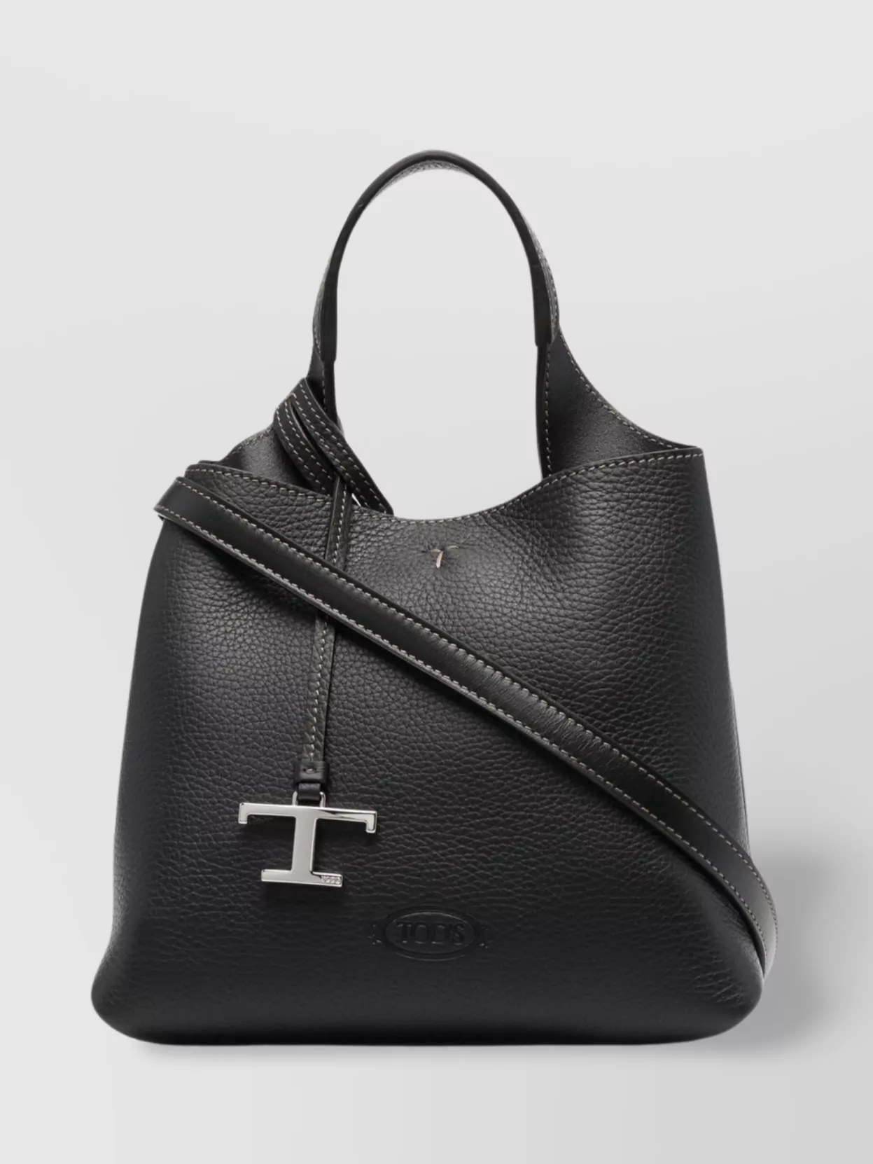 Tod's   Mini leather tote with circular top handle