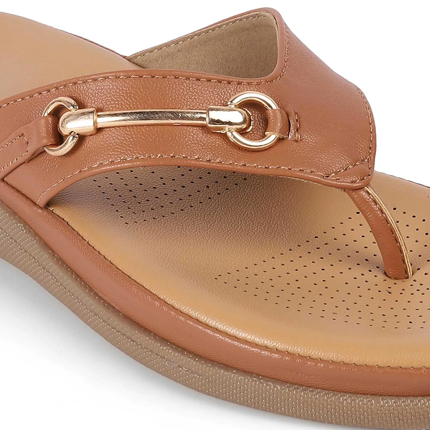 Tresmode Backs Tan Women's Casual Platform Flats