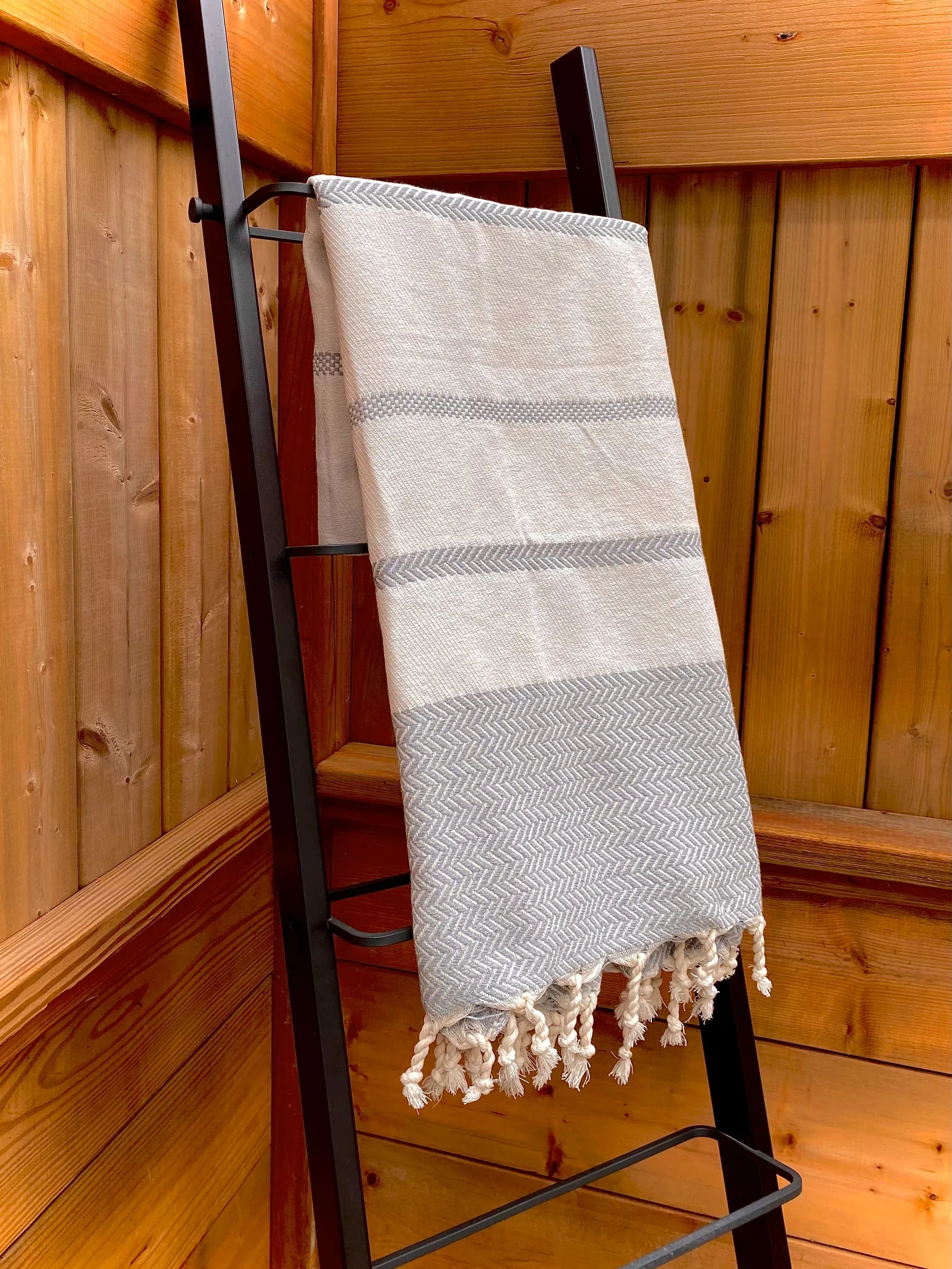 Turkish Towels | Blue + Grey