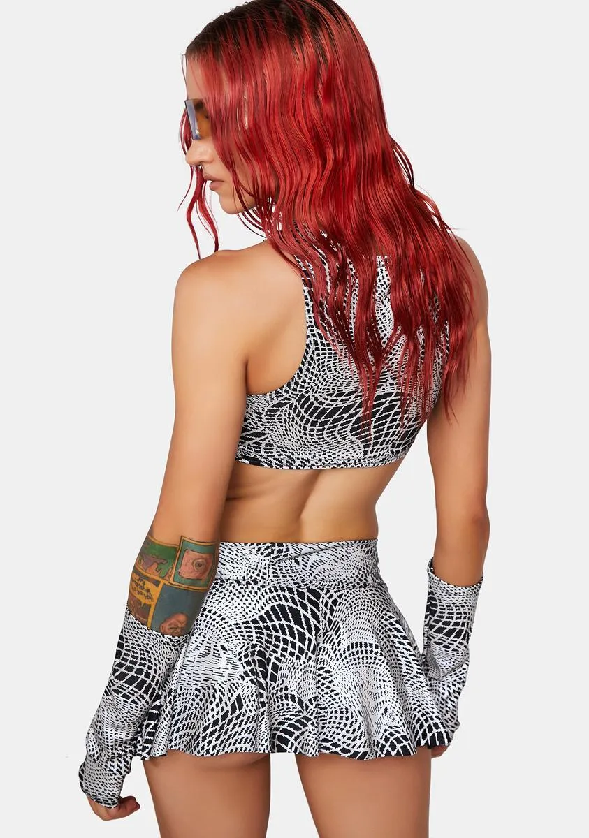 Ultra Wave Reflective Mini Skirt-