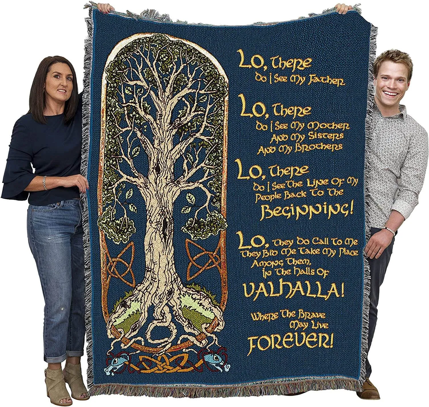 Viking Prayer Tapestry Blanket