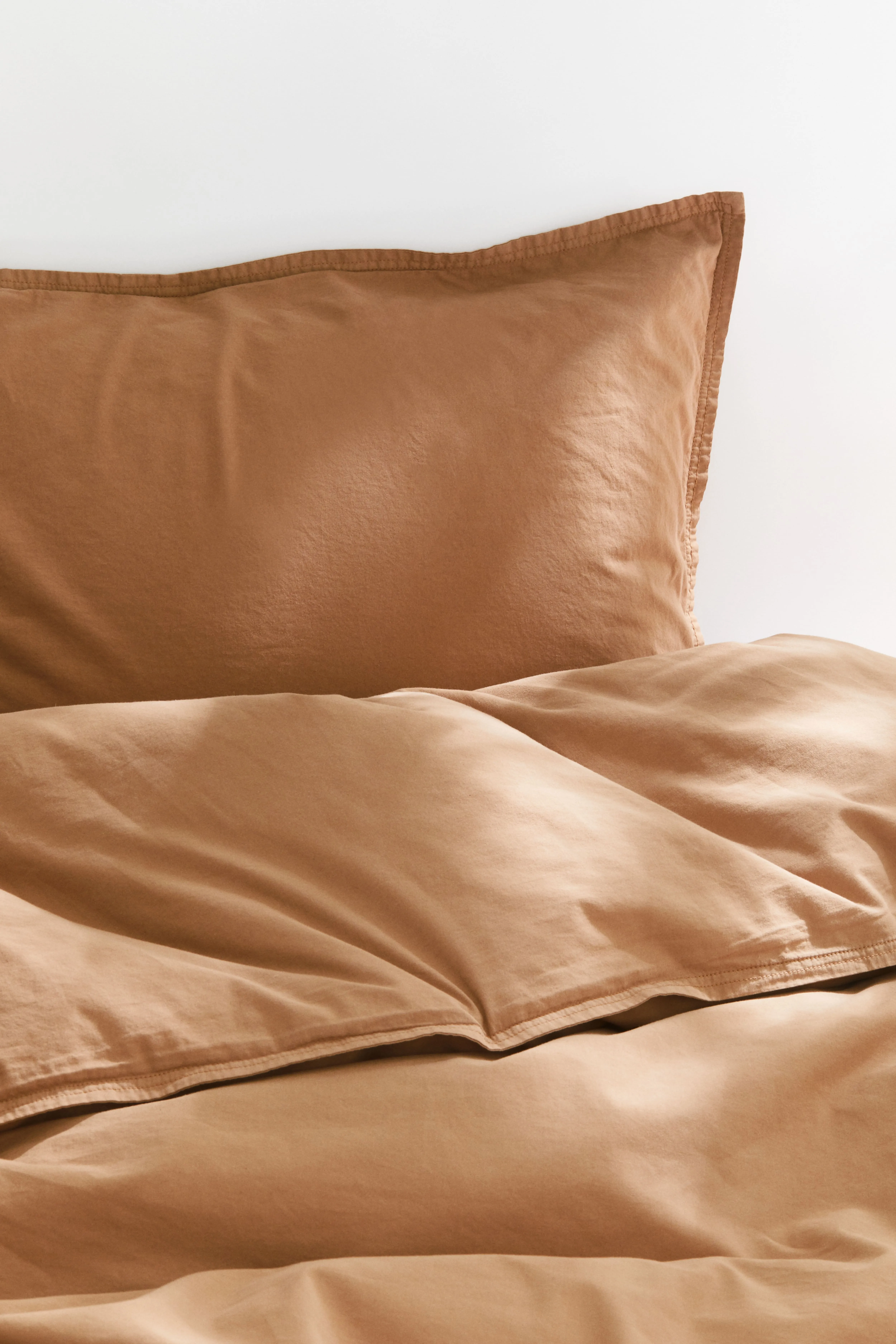 Washed cotton single duvet cover set - Rust - Home All | H&M GB