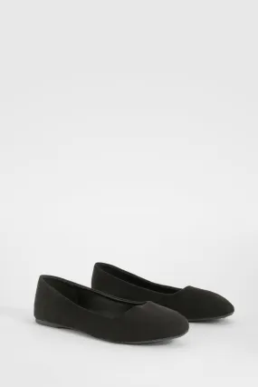 Wide Width Basic Slipper Ballet Flats