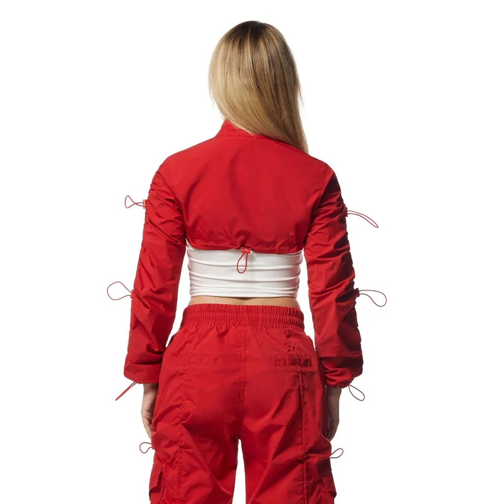 Windbreaker Multi Bungee Bolero Jacket - True Red