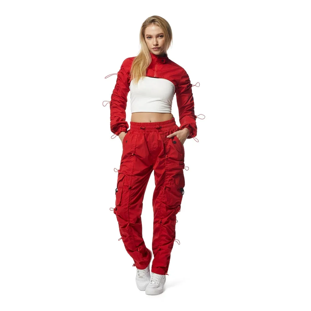 Windbreaker Multi Bungee Bolero Jacket - True Red