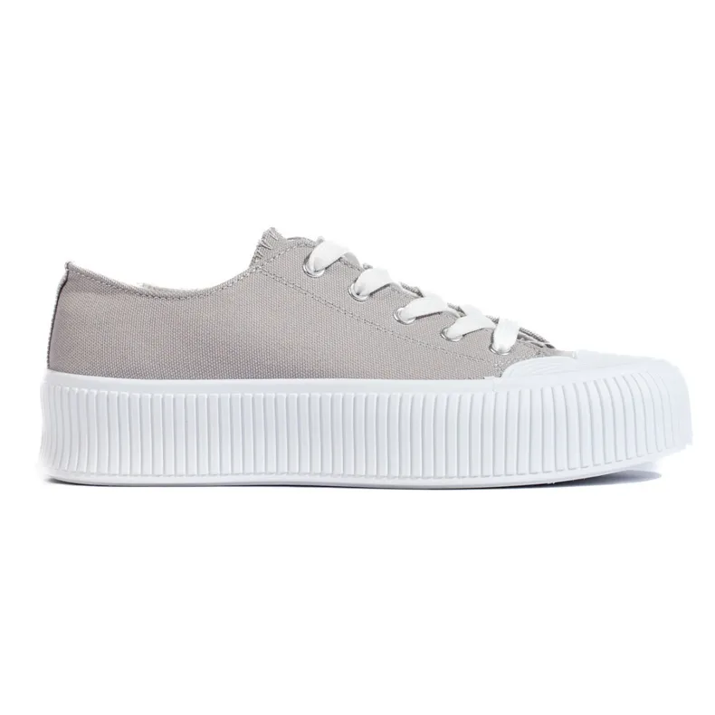 Women's gray platform sneakers grey