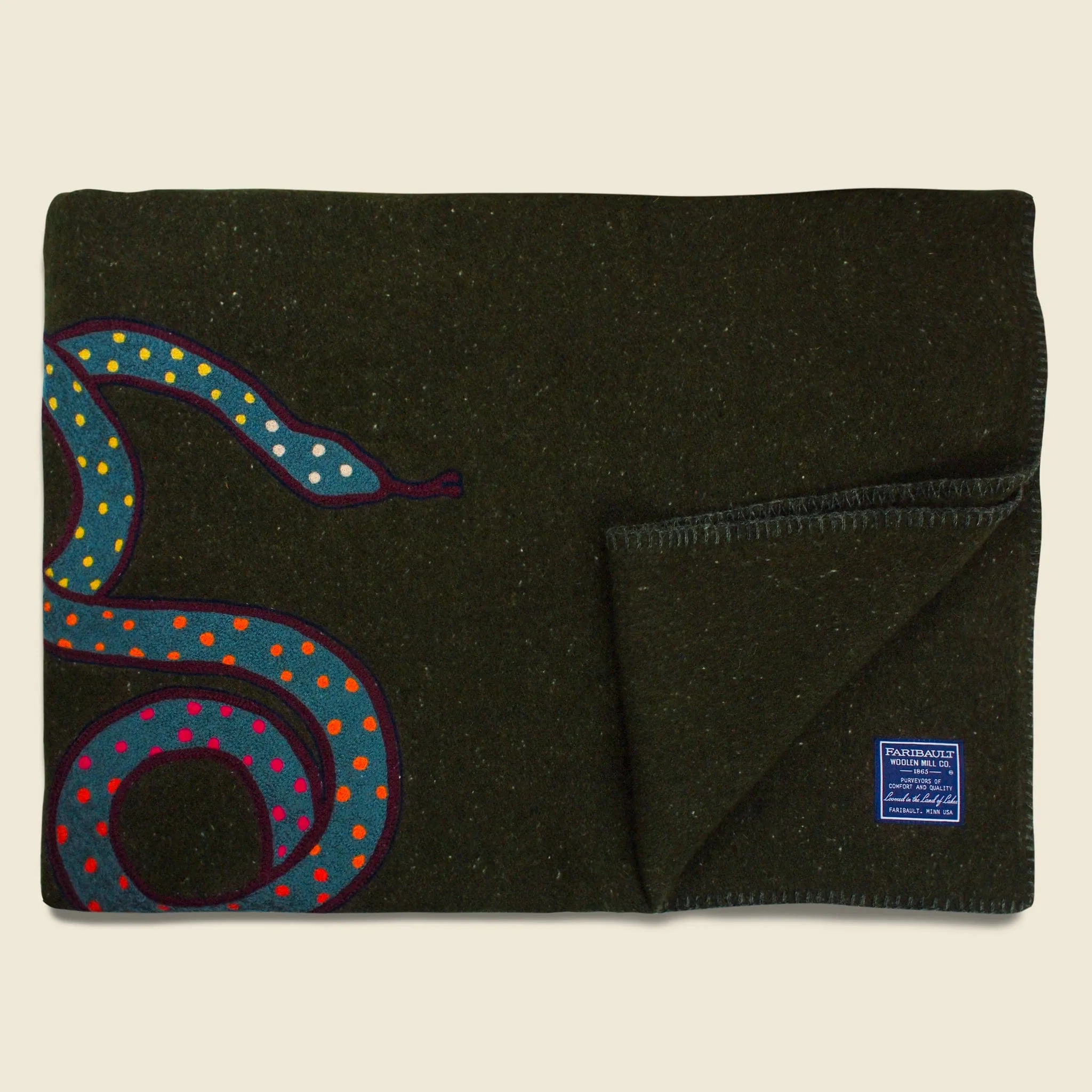 Wool Utility Blanket - United Snakes, Olive