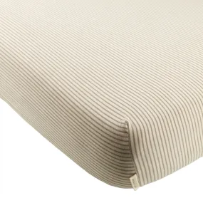 Woven Crib Sheet - Basil Stripe